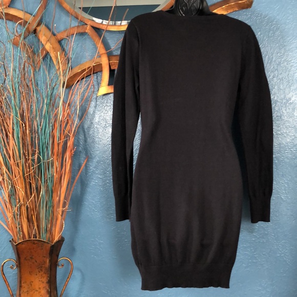 🔥Black and Grey Long Sleeve Sweater Dress - Picture 3 of 7